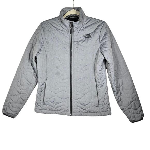 North Face Bombay Jacket Womens Medium Gray Quilted Midlayer Insulated Outdoors - Picture 1 of 14